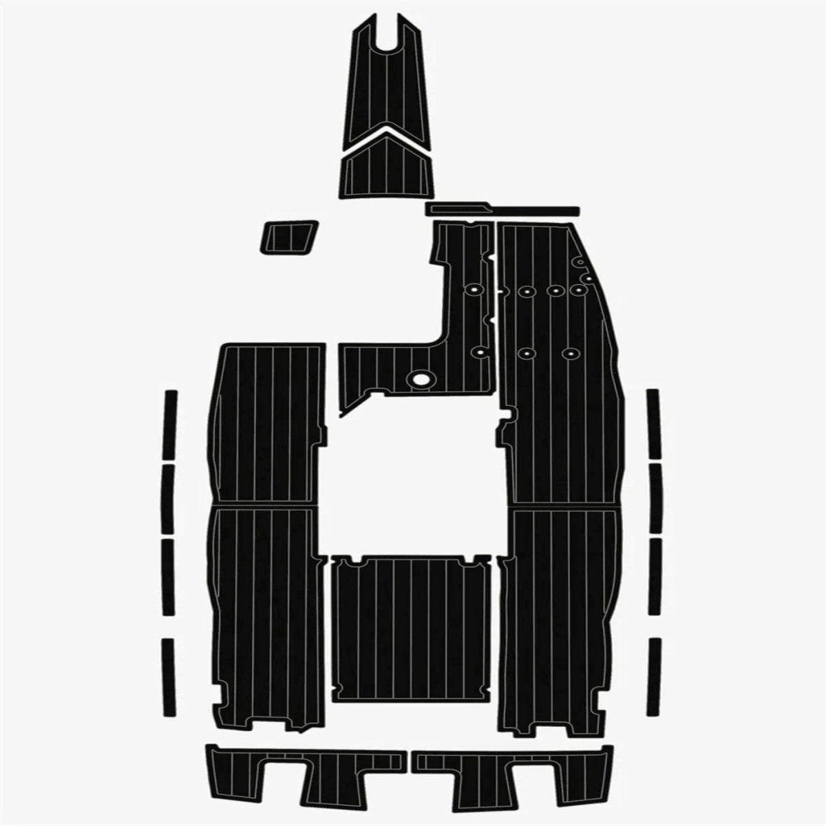 1988 Mastercraft Prostar Cockpit Mats EVA Foam Teak Boat Flooring Marine Decking - HJDECK