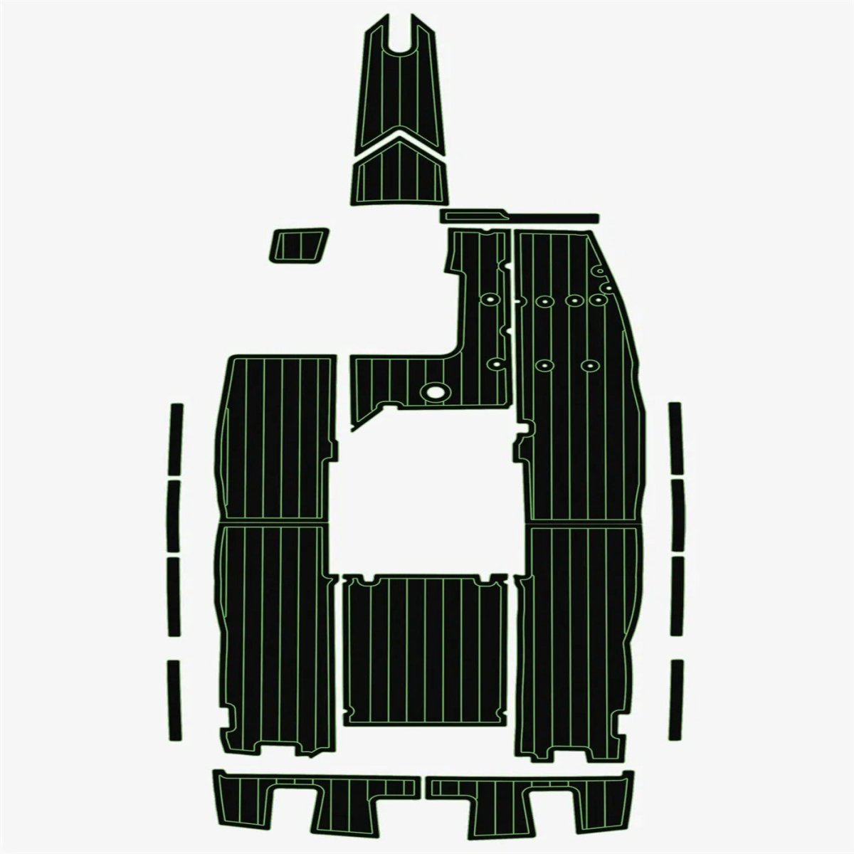 1988 Mastercraft Prostar Cockpit Mats EVA Foam Teak Boat Flooring Marine Decking - HJDECK