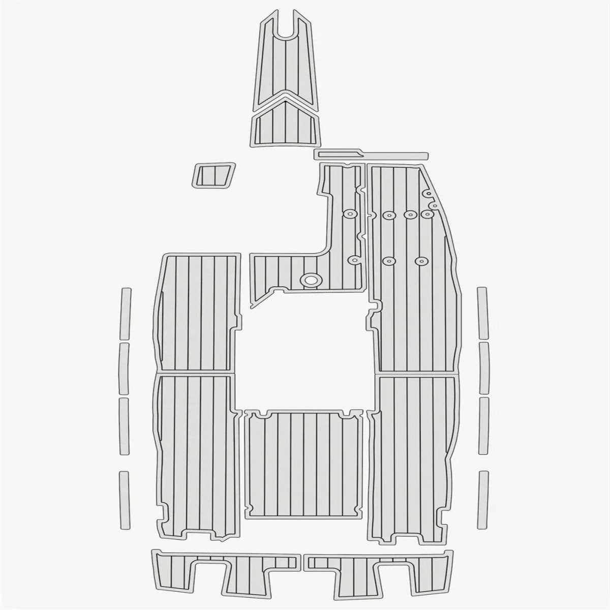 1988 Mastercraft Prostar Cockpit Mats EVA Foam Teak Boat Flooring Marine Decking - HJDECK