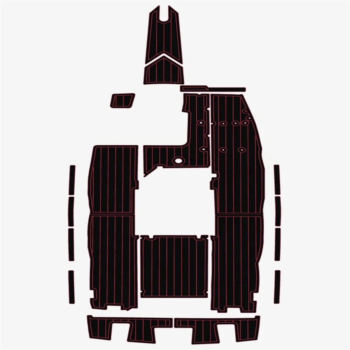 1988 Mastercraft Prostar Cockpit Mats EVA Foam Teak Boat Flooring Marine Decking - HJDECK