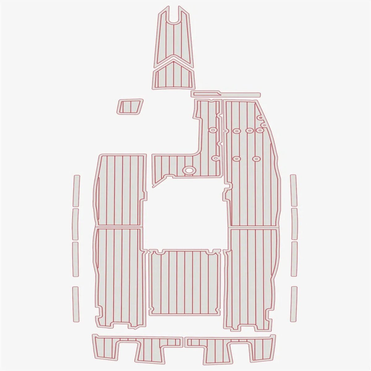 1988 Mastercraft Prostar Cockpit Mats EVA Foam Teak Boat Flooring Marine Decking - HJDECK