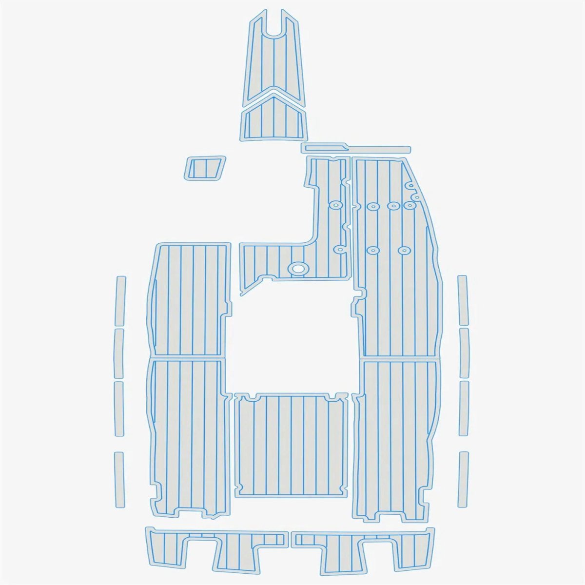 1988 Mastercraft Prostar Cockpit Mats EVA Foam Teak Boat Flooring Marine Decking - HJDECK