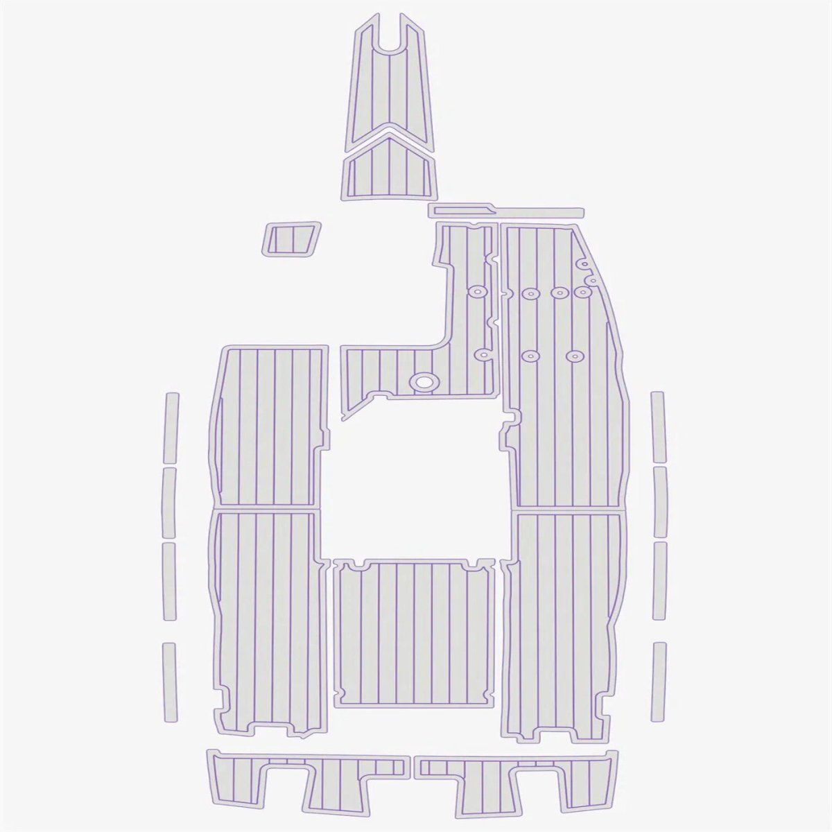 1988 Mastercraft Prostar Cockpit Mats EVA Foam Teak Boat Flooring Marine Decking - HJDECK