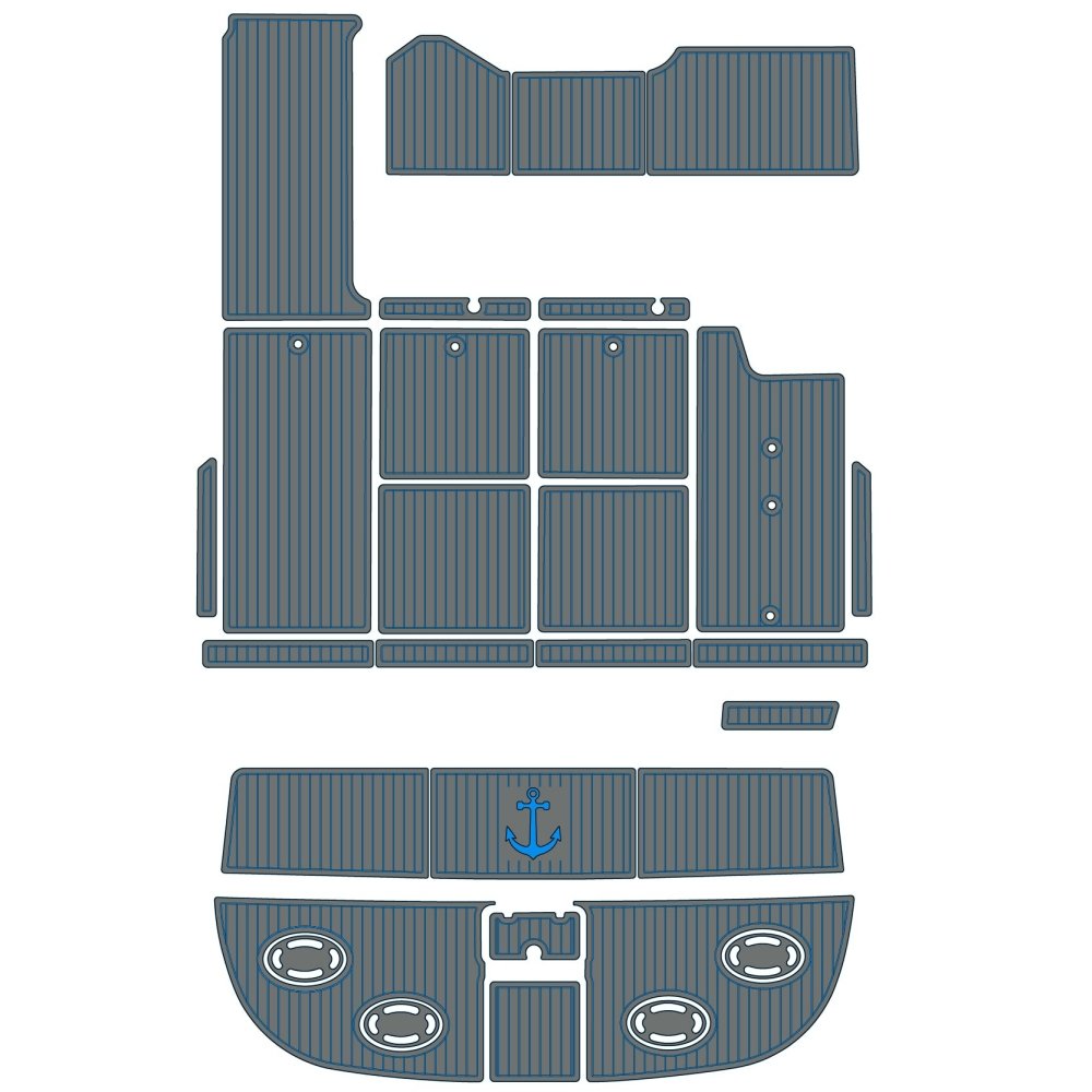 1990 - 1991 Sea Ray Sundancer 350 Foam Boat Decking Kits - HJDECK