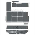 1990 - 1991 Sea Ray Sundancer 350 Foam Boat Decking Kits - HJDECK