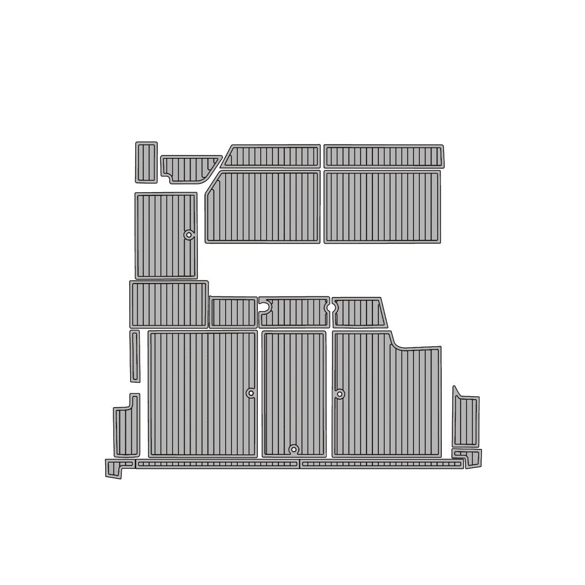 1991 SeaRay Sundancer Cockpit Pad Boat Flooring Non - Slip EVA Foam Deck Mat - HJDECK