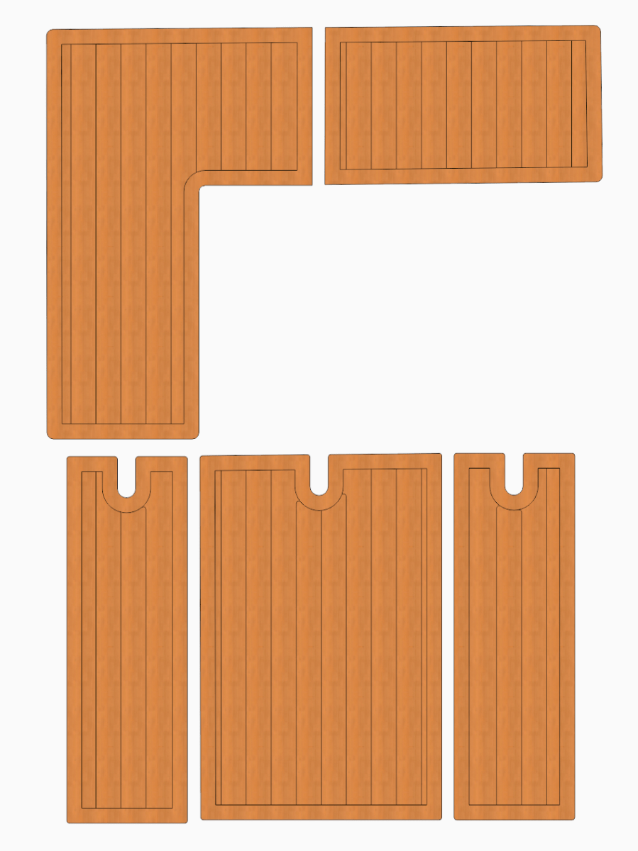 1994 Crownline 250CR EVA Foam Boat Deck Non Skid Flooring - HJDECK