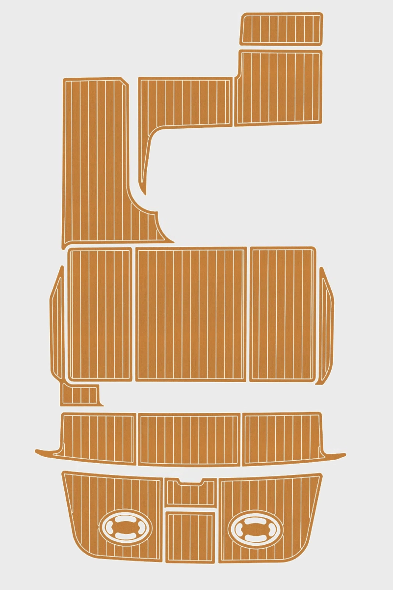 1995 - 1996 Sea Ray 290 Sundancer Cockpit Swim platform EVA Floor Mat - HJDECK