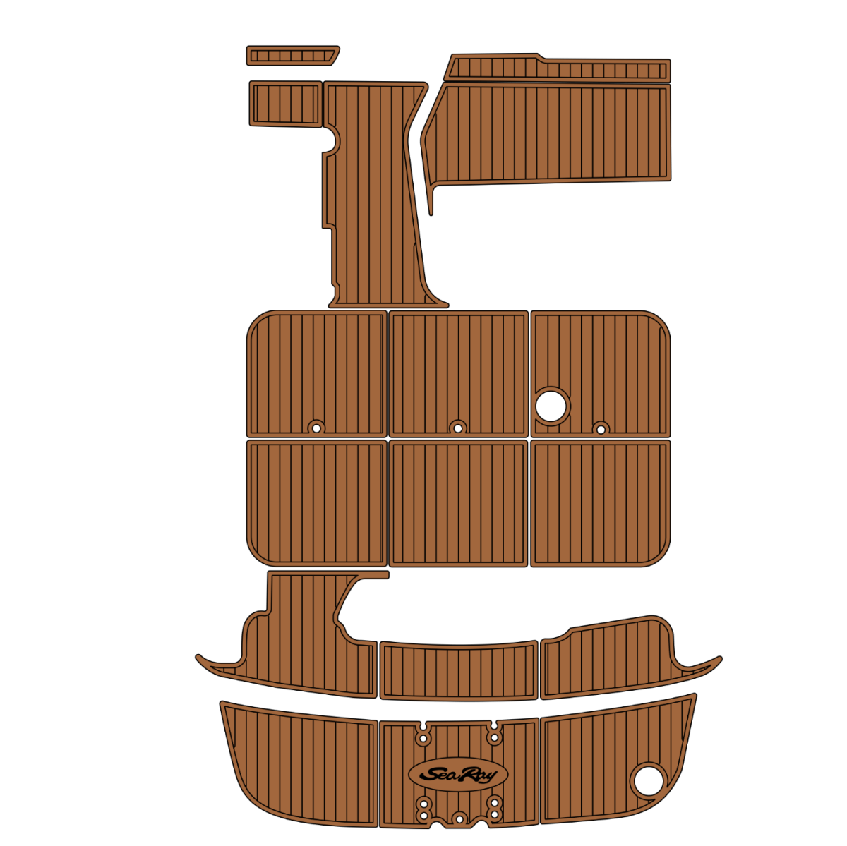 1995 Sea Ray 370 Sundancer EVA Foam Boat Flooring Marine Decking Swim Platform Cockpit Pad - HJDECK