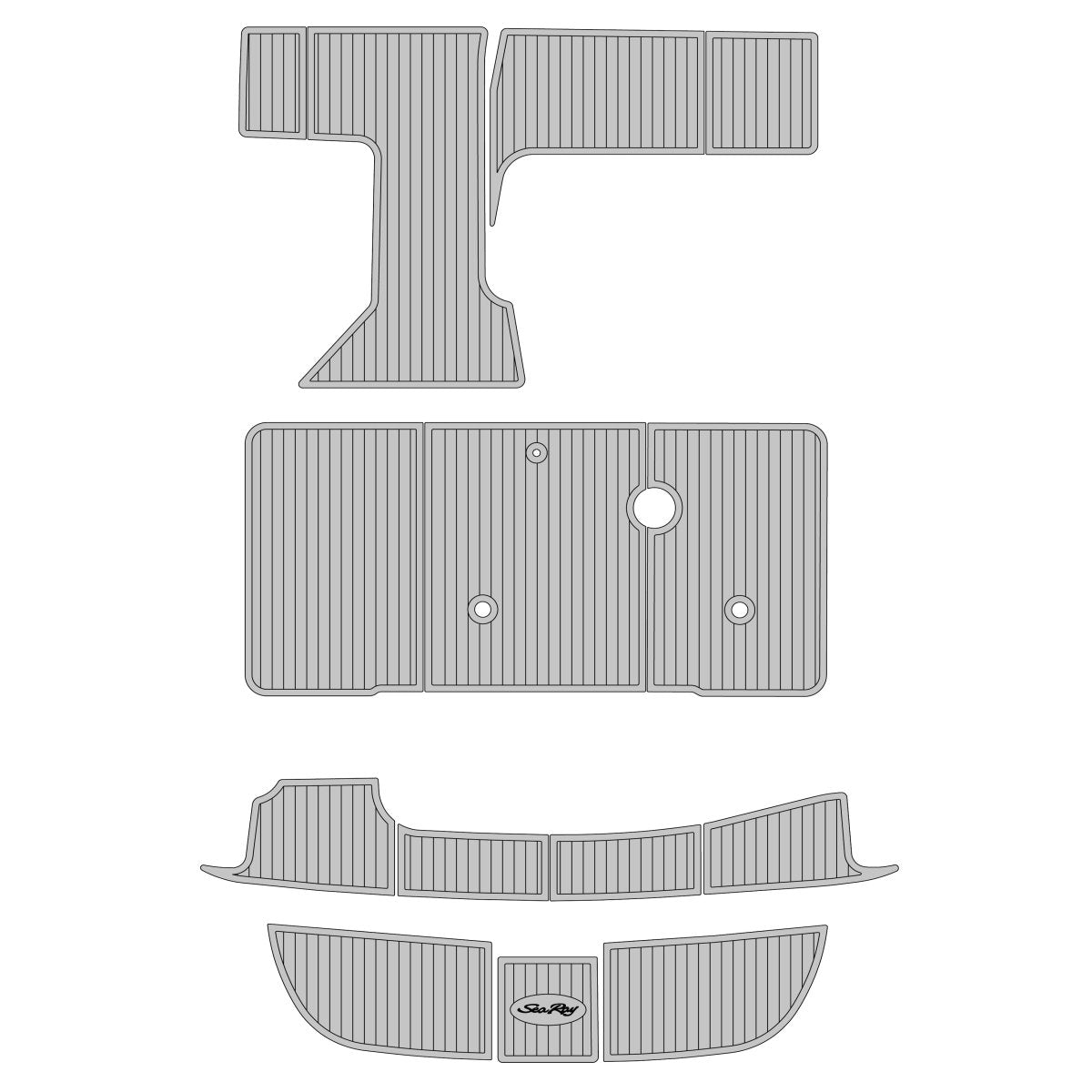 1997 - 1999 Sea Ray Sundancer 330 Cockpit & Swim Platform Pad Boat Decking EVA foam Flooring - HJDECK