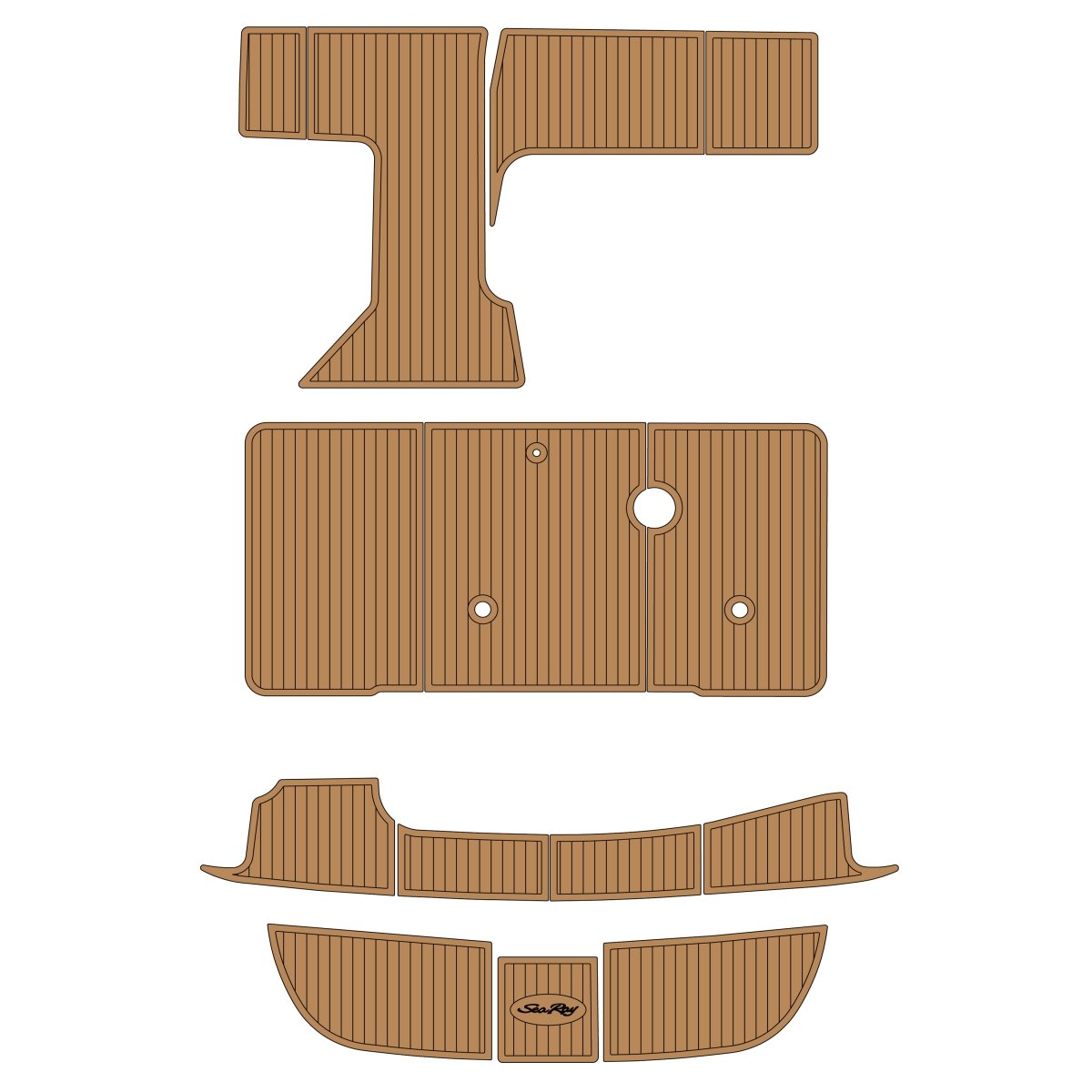 1997 - 1999 Sea Ray Sundancer 330 Cockpit & Swim Platform Pad Boat Decking EVA foam Flooring - HJDECK