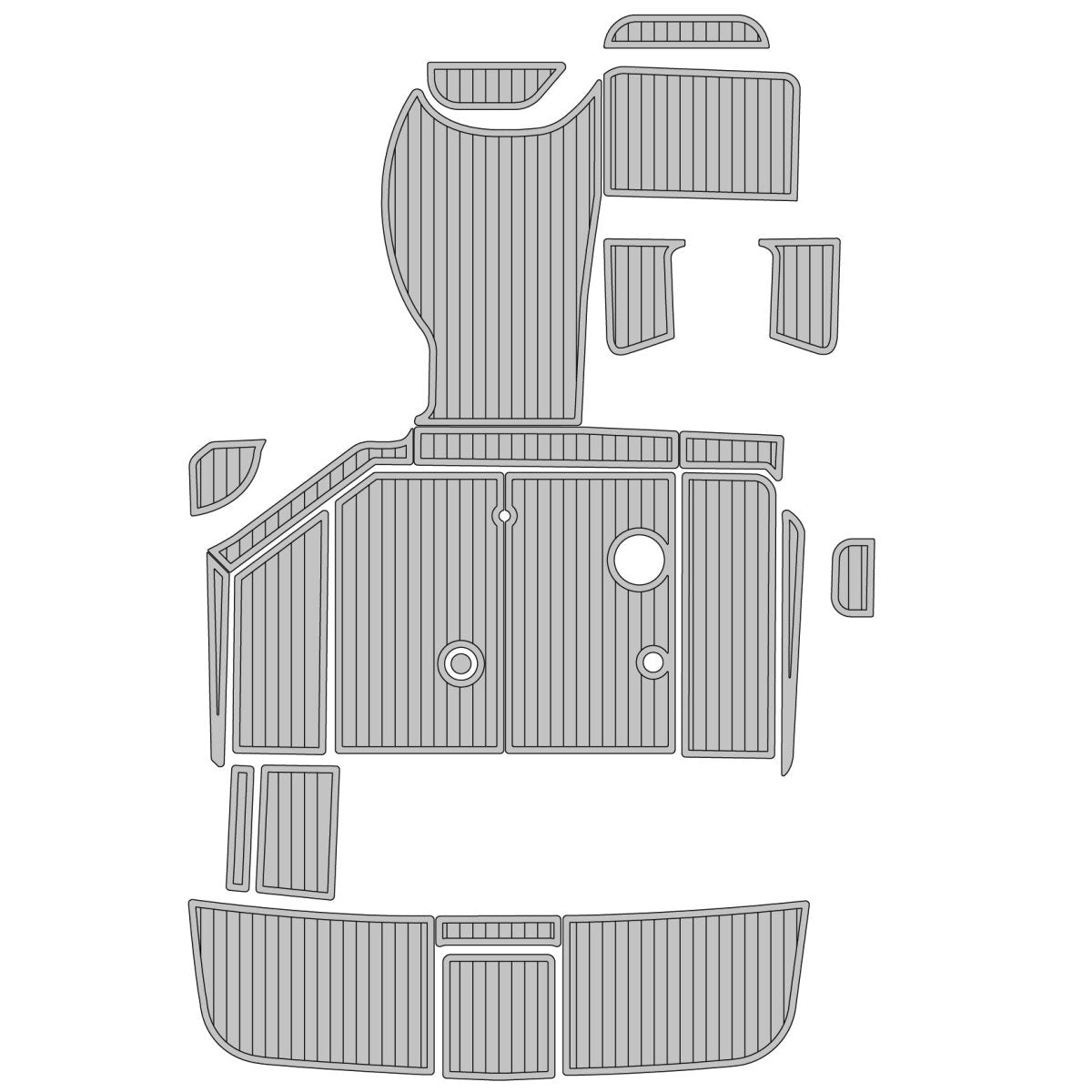 1997 - 2001 Sea Ray 290 Sundancer Cockpit & Swim platform Pad EVA Foam Deck - HJDECK