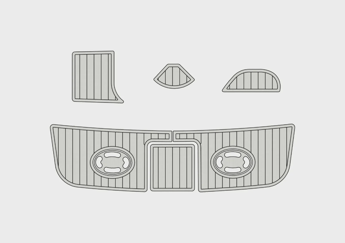 1997 - 2001 Sea Ray 290 Sundancer Swim platform Pad EVA Foam Deck Mats - HJDECK