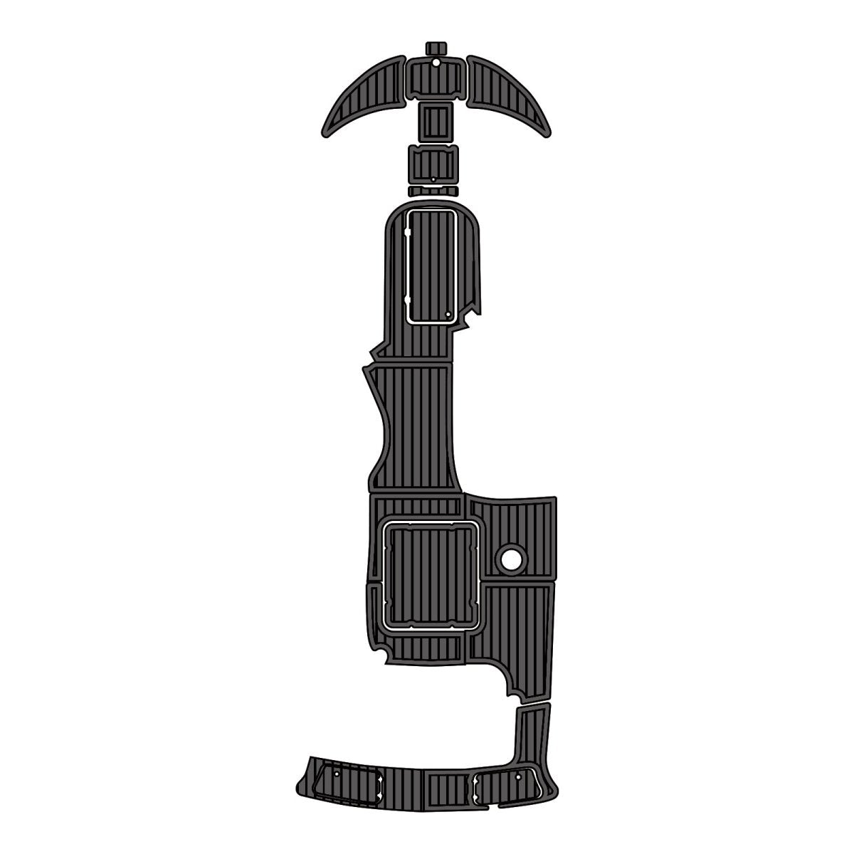 1998 Larson 230 Escape Custom Boat Deck Flooring Kits - HJDECK