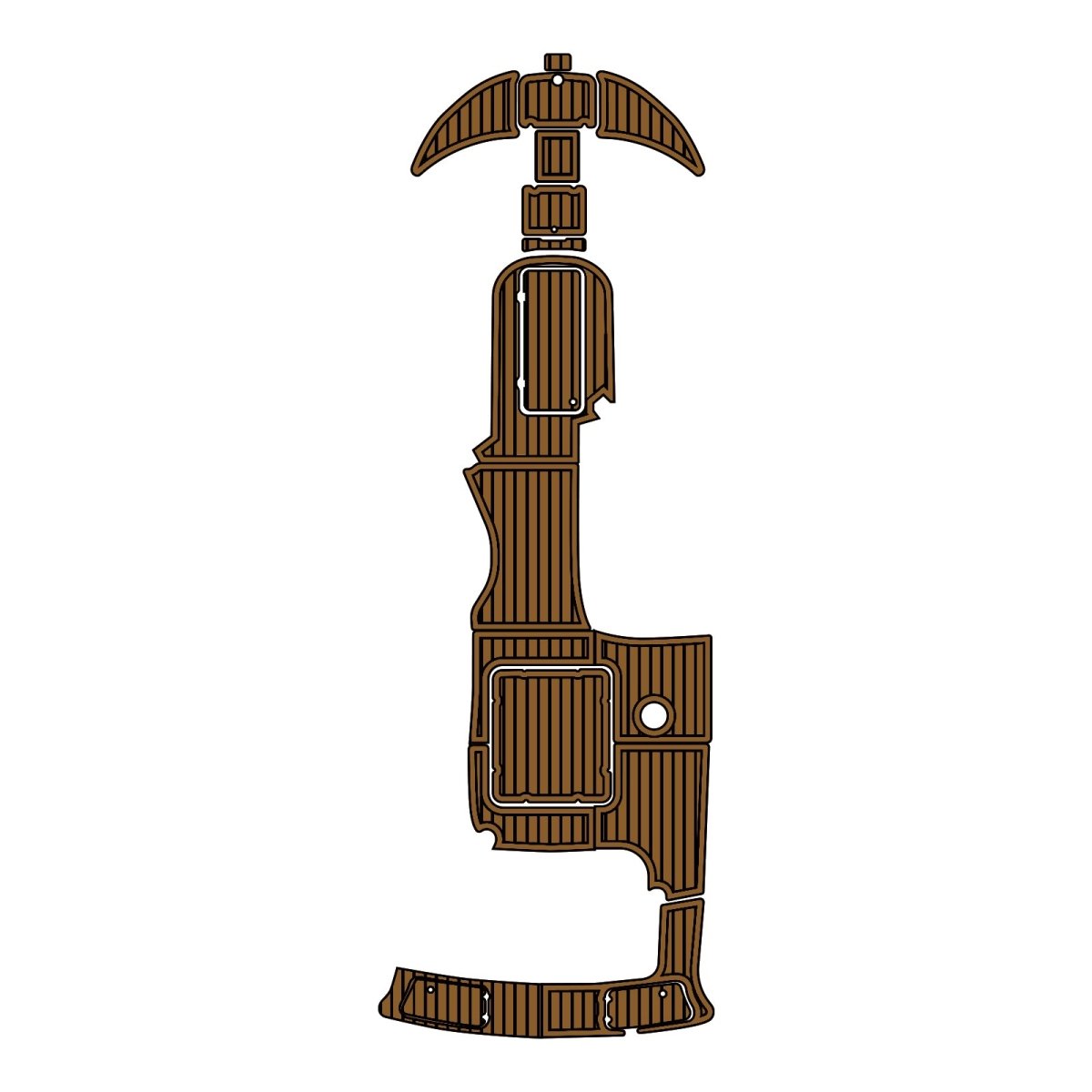 1998 Larson 230 Escape Custom Boat Deck Flooring Kits - HJDECK