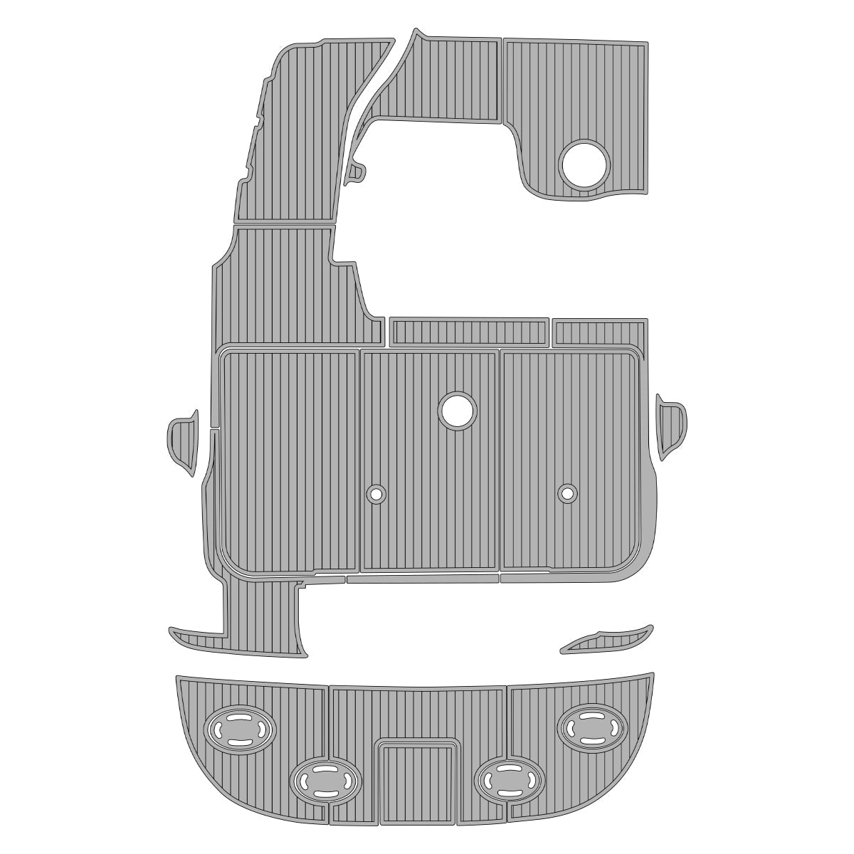 1999 - 2002 Sea Ray 340 EVA Foam Boat Deck Cockpit & Swim Platform Mat Marine Flooring - HJDECK