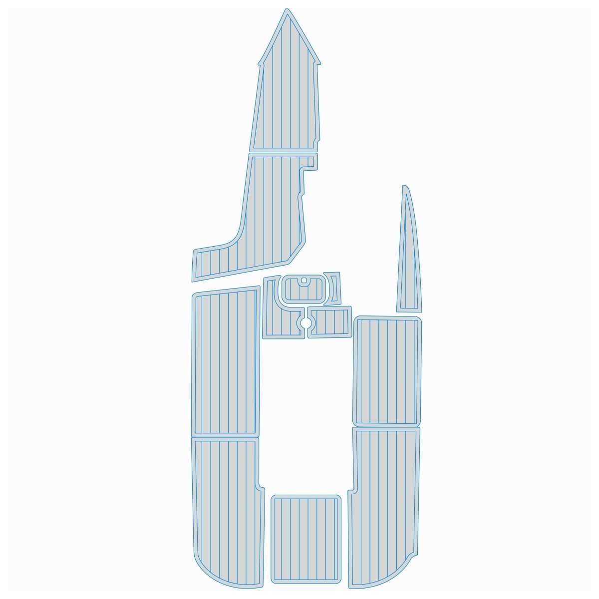 1999 Malibu Response LX EVA Foam Teak Boat Deck Mat Flooring Marine Decking - HJDECK