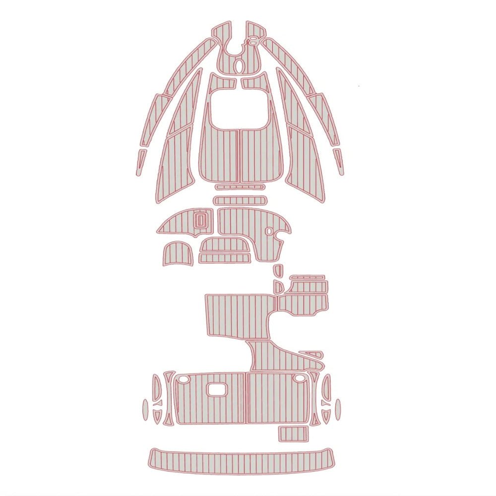 2000 - 2001 Bayliner 2655 Ciera Teak Boat Flooring Kits - HJDECK