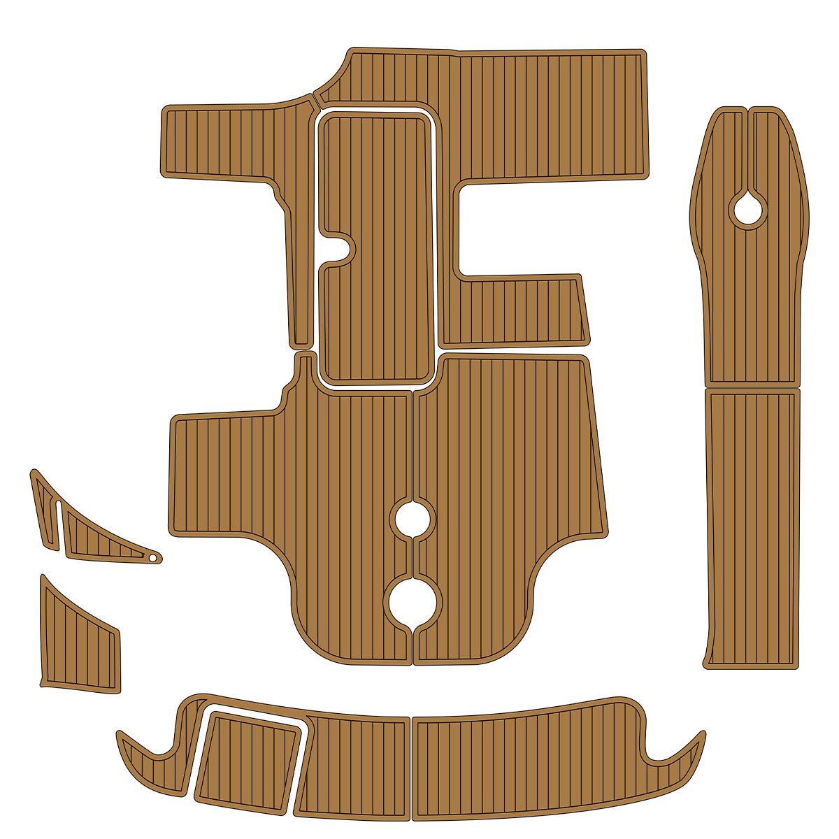 2000 Sea Ray 280 BR Cockpit Mat Boat EVA Foam Deck Mat Kit - HJDECK