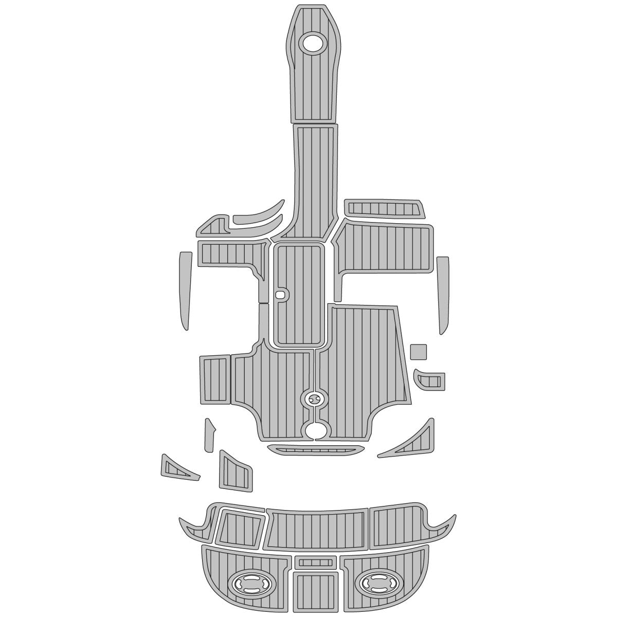 2000 Sea Ray 280 BR Option B Swim Deck Cockpit Mat Boat Foam Flooring Mat Kit - HJDECK