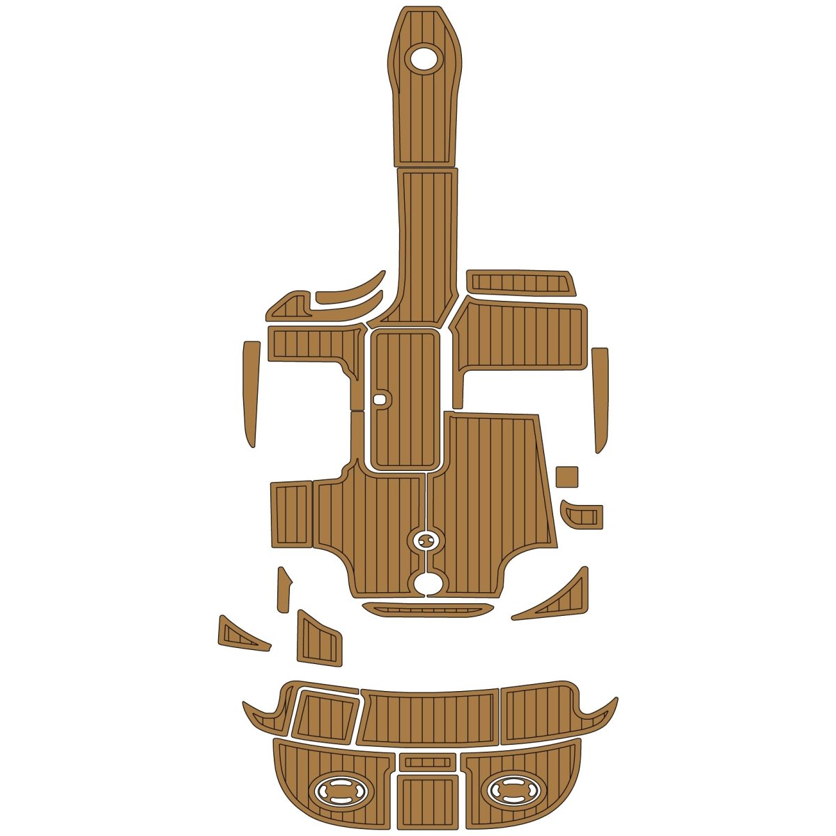 2000 Sea Ray 280 BR Option B Swim Deck Cockpit Mat Boat Foam Flooring Mat Kit - HJDECK