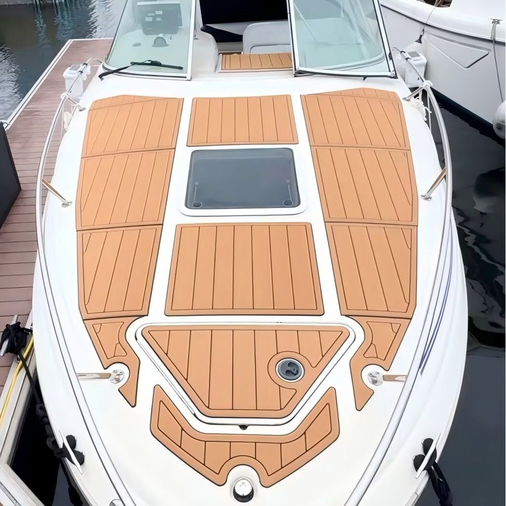 2001 Sea Ray 240 Sundancer Bow Deck Teak Boat Floor Mats - HJDECK