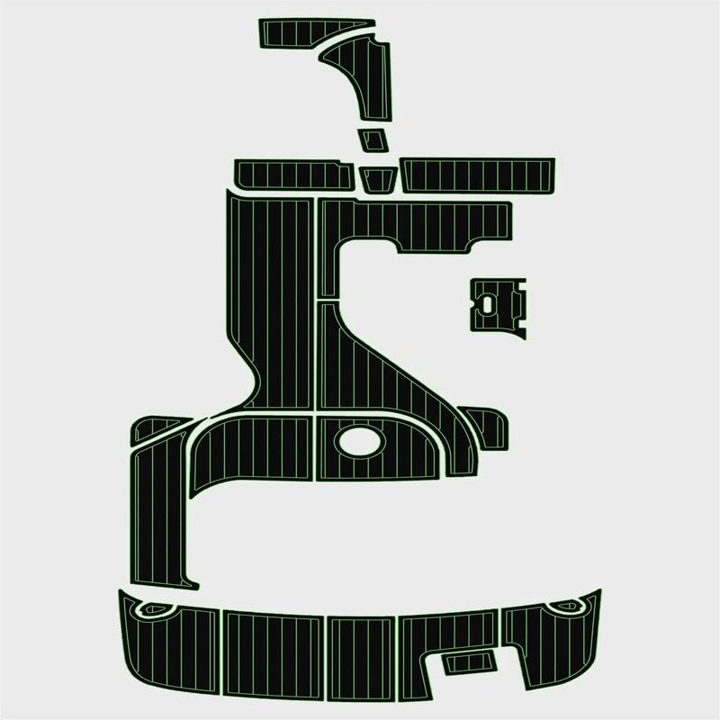 2002 - 2005 RINKER 250 Fiesta Vee Dura EVA Foam Boat Flooring Kit - HJDECK