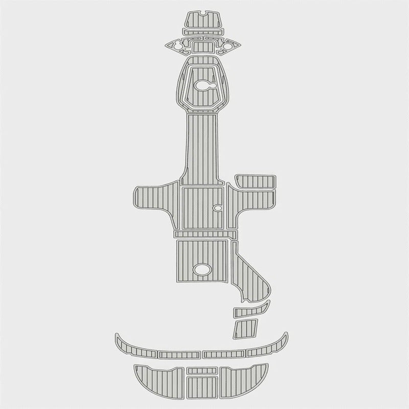 2002 - 2008 Sea Ray 240 Sundeck Boat Teak Deck Floor Mat - HJDECK