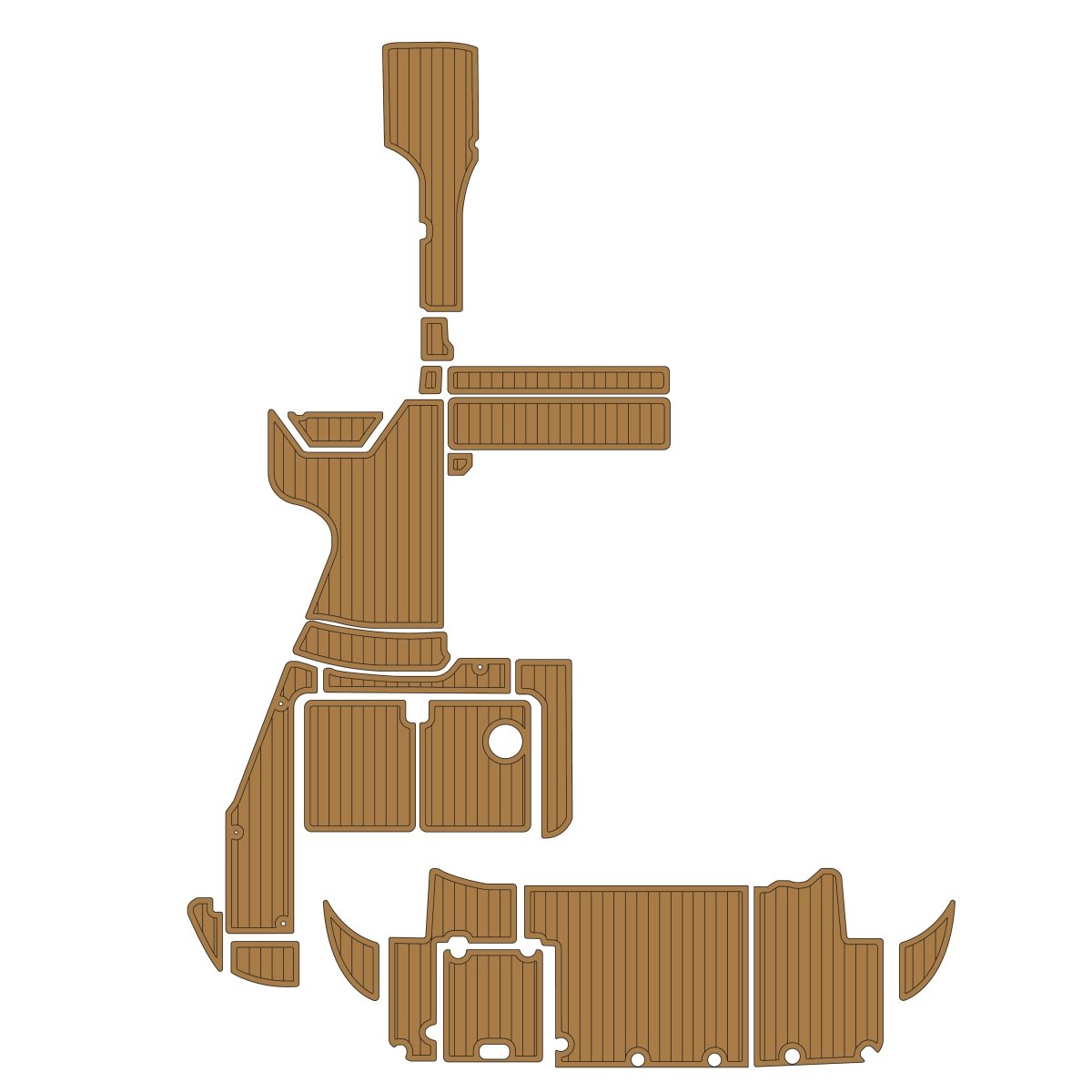 2002 Cruiser Yachts 3470 Express Cockpit & Swim Step Pad EVA Foam Boat Flooring - HJDECK