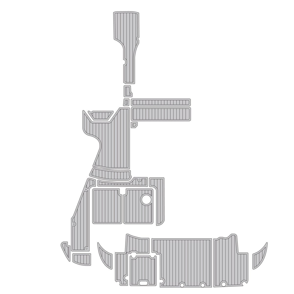 2002 Cruiser Yachts 3470 Express Cockpit & Swim Step Pad EVA Foam Boat Flooring - HJDECK