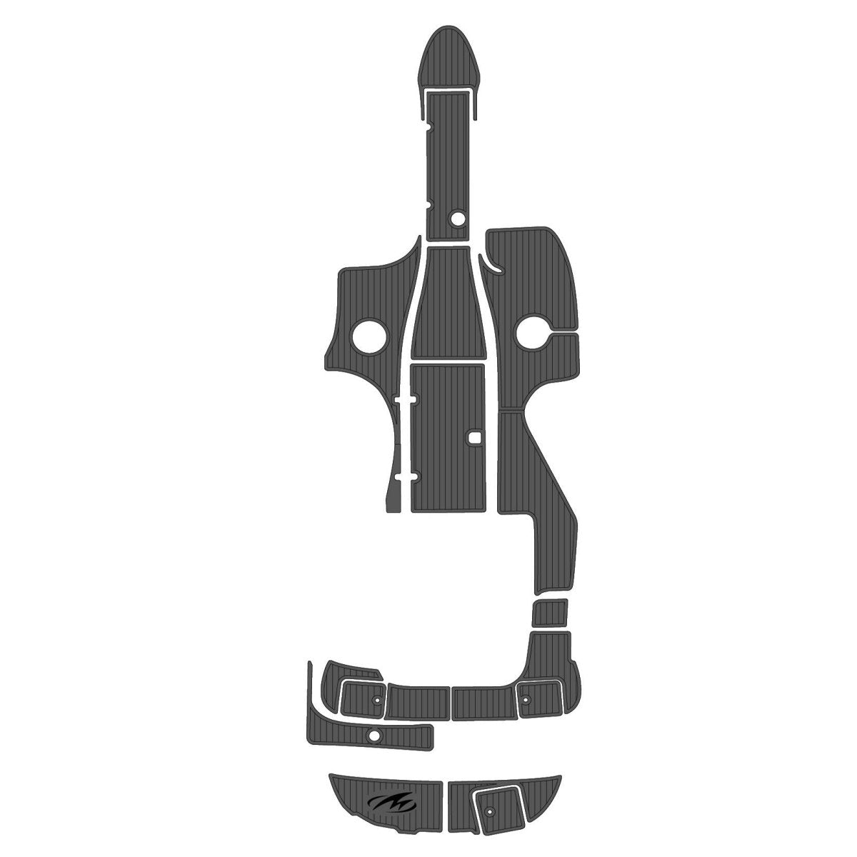 2002 Monterey Montura 248 LS EVA Foam Faux Teak Boat Deck Mat Flooring - HJDECK