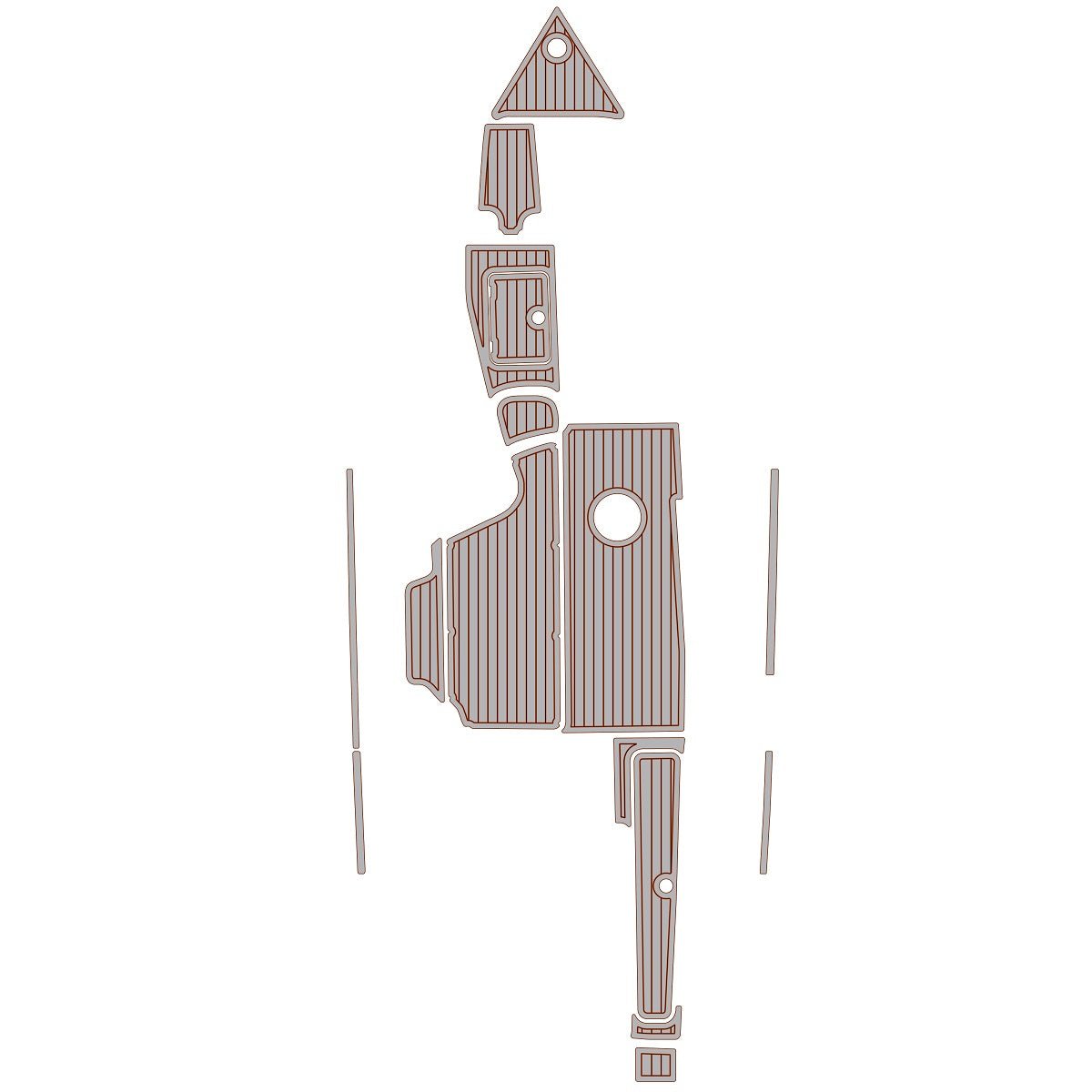 2003 Centurion Avalanche EVA Foam Faux Teak Boat Flooring Marine Decking Yacht Pad - HJDECK