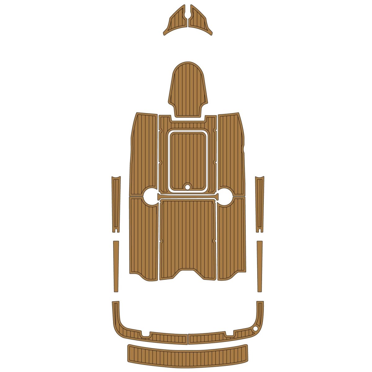 2003 Glastron 195 SX EVA Foam Faux Teak Boat Flooring Mats Marine Decking - HJDECK