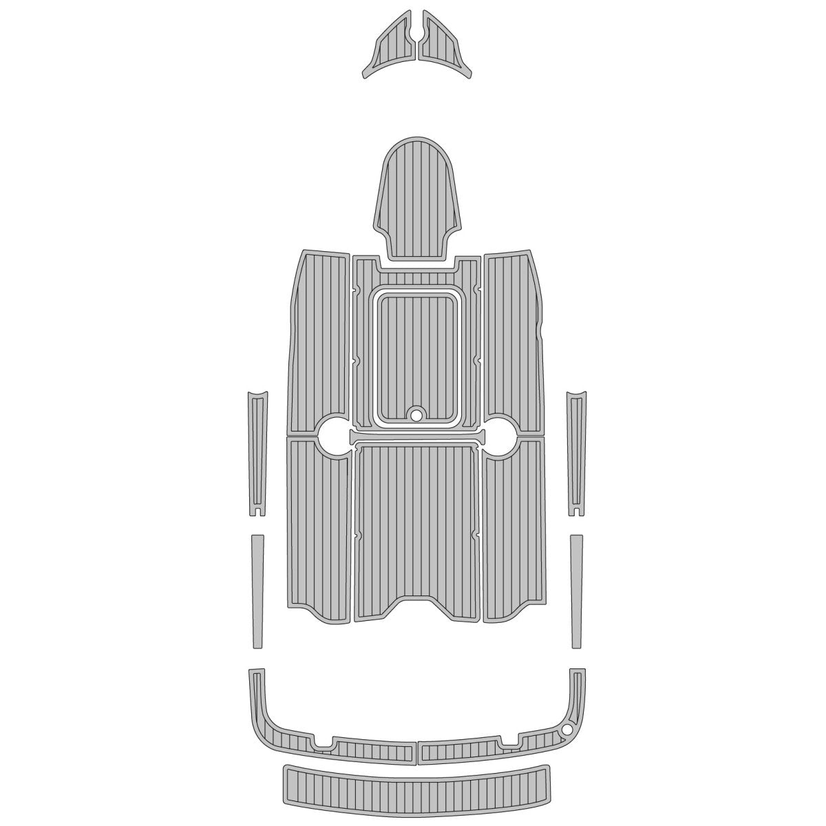 2003 Glastron 195 SX EVA Foam Faux Teak Boat Flooring Mats Marine Decking - HJDECK