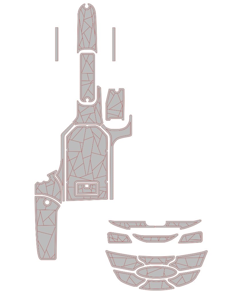 2004 - 2006 Nautique SV211 EVA Foam Boat Decking Faux Teak Marine Flooring - HJDECK