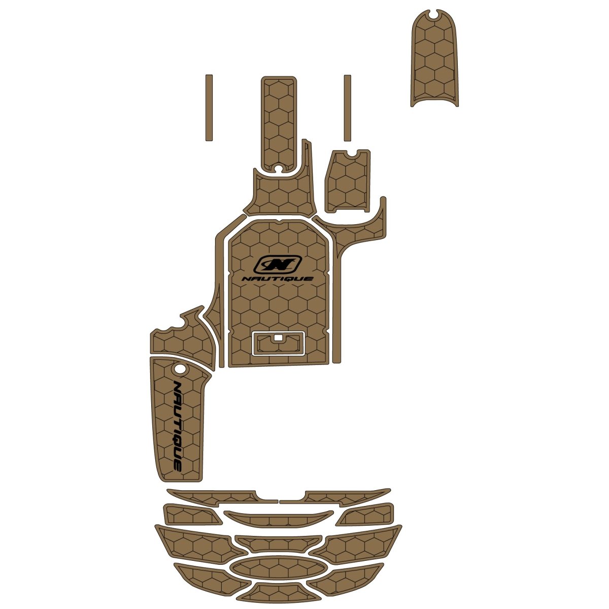 2004 - 2006 Ski Nautique SV211 EVA Foam Boat Decking Faux Teak Marine Flooring - HJDECK