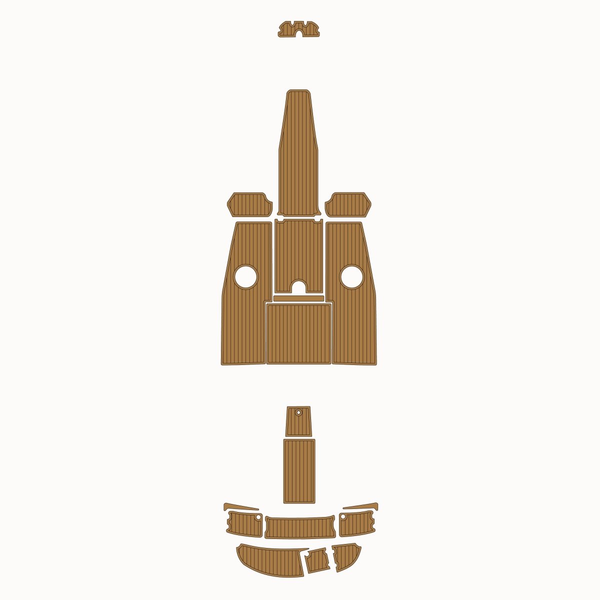 2004 - 2009 Chaparral 210 SSI EVA Foam Teak Boat Deck Mat Flooring Marine Decking - HJDECK