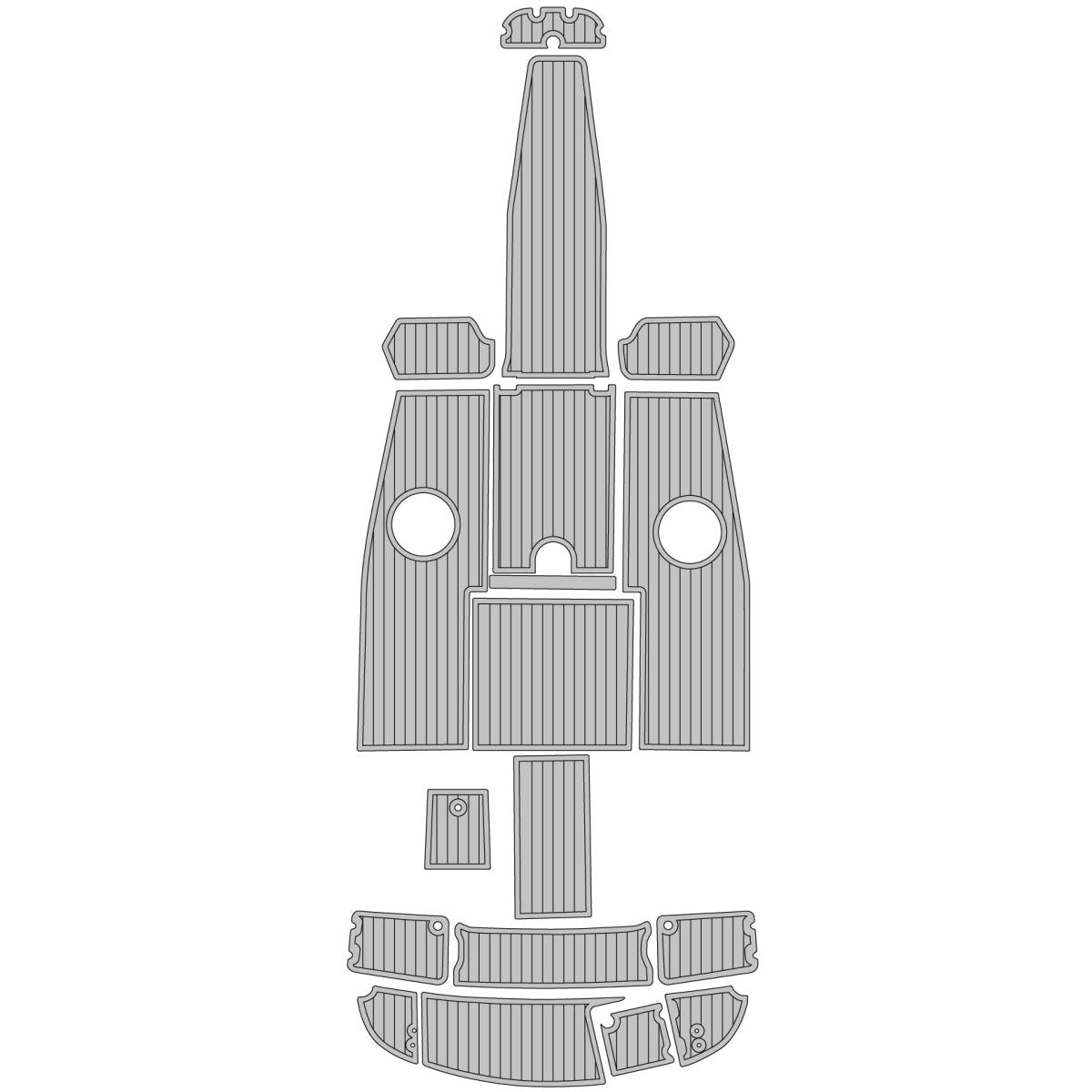 2004 - 2009 Chaparral 210 SSI EVA Foam Teak Boat Deck Mat Flooring Marine Decking - HJDECK