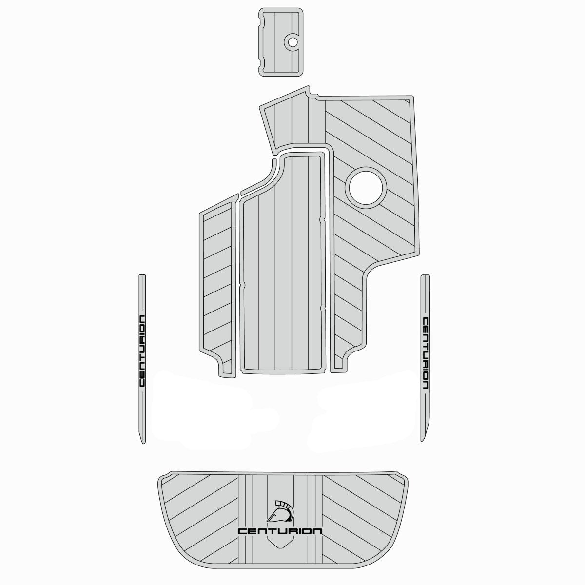2004 - 2010 Centurion Enzo SV230 EVA Foam Faux Teak Boat Deck Mat Flooring Marine Decking Yacht Pad - HJDECK