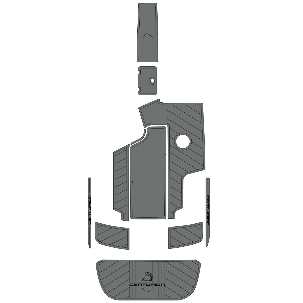 2004 - 2010 Centurion Enzo SV230 EVA Foam Faux Teak Boat Deck Mat Flooring Marine Decking Yacht Pad - HJDECK