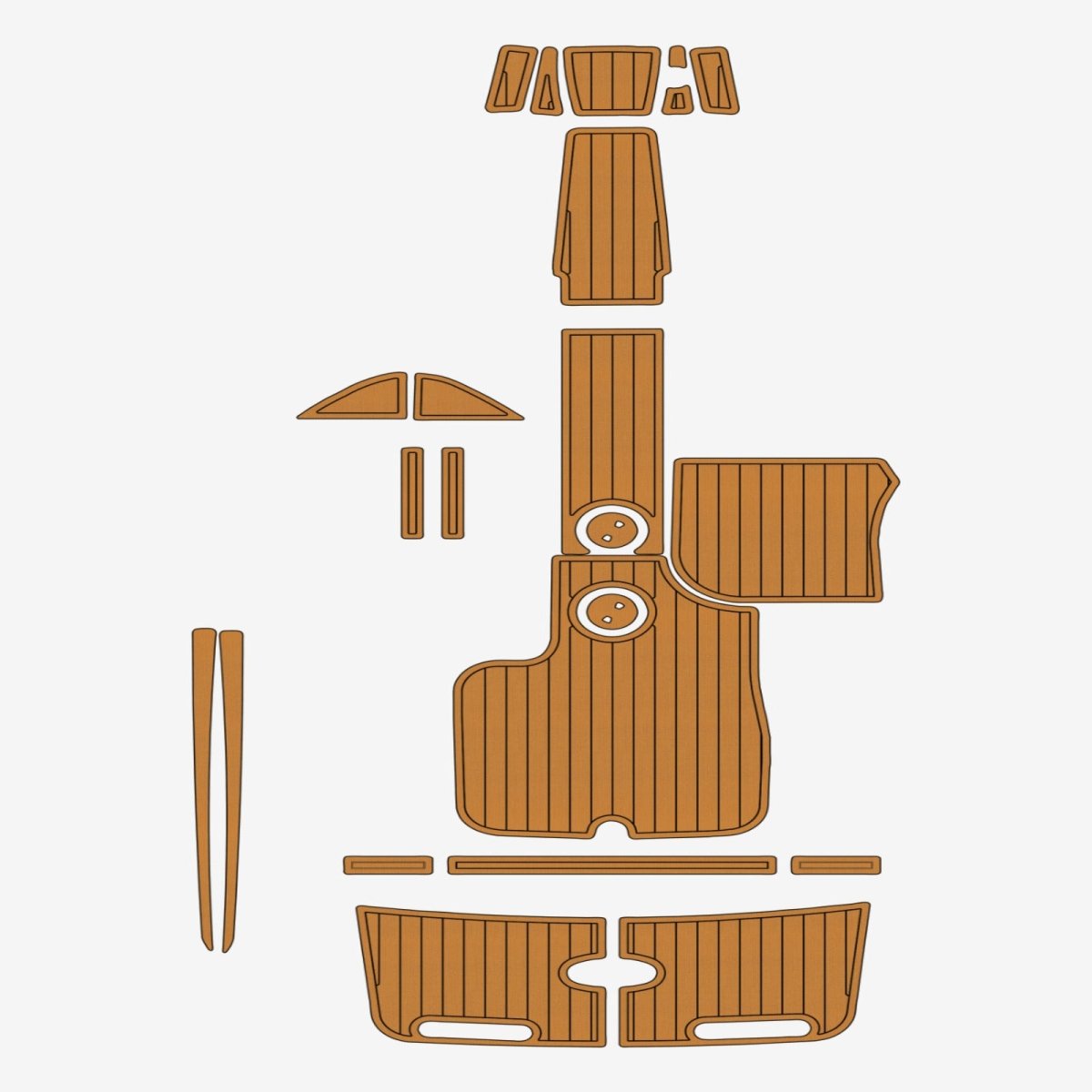 2004 - 2011 MasterCraft X Star EVA Foam Faux Teak Boat Deck Mat Flooring Marine Decking - HJDECK