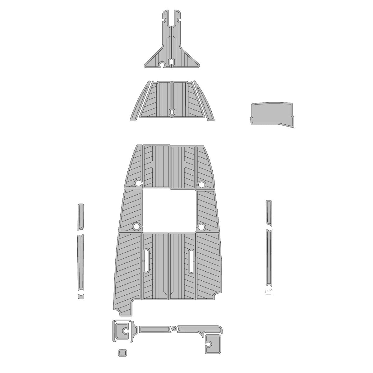 2004 Sea Fox 21CC Cockpit & Swim Platform EVA Foam Decking Kits - HJDECK