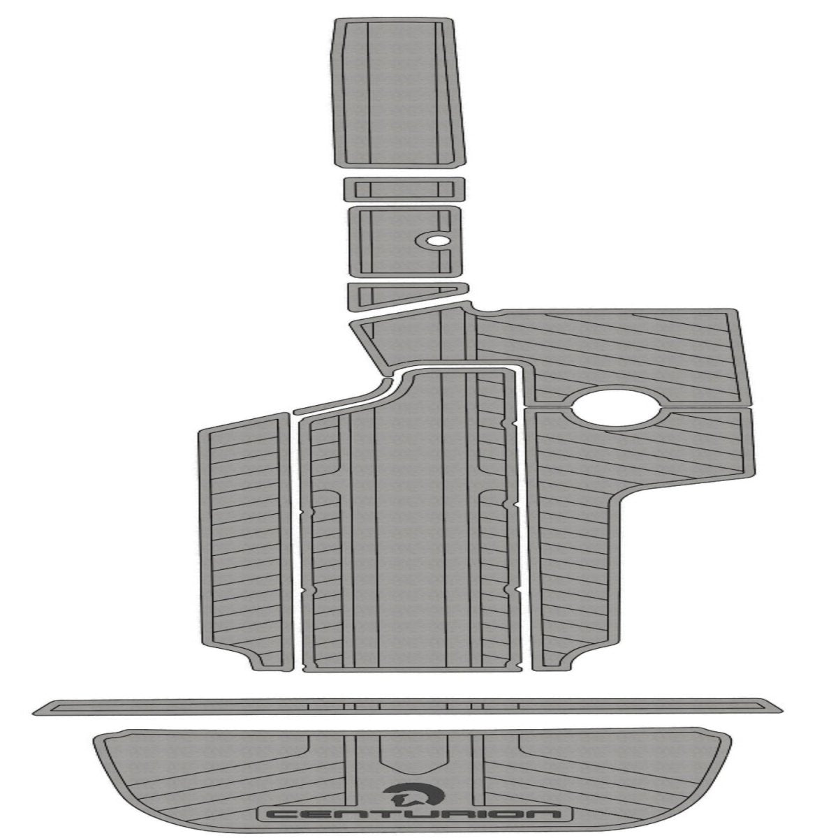 2005 - 2006 CENTURION ENZO SV240 EVA Foam Faux Teak Boat Deck Mats Flooring - HJDECK