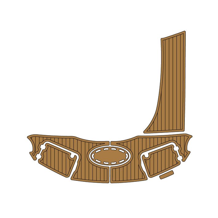 2005 - 2010 Chaparral 256 SSX Faux Teak Boat Flooring EVA Foam Decking Kits - HJDECK