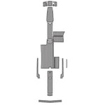 2005 - 2013 Mastercraft X45 Faux Teak Boat Flooring Marine Deck Mat - HJDECK