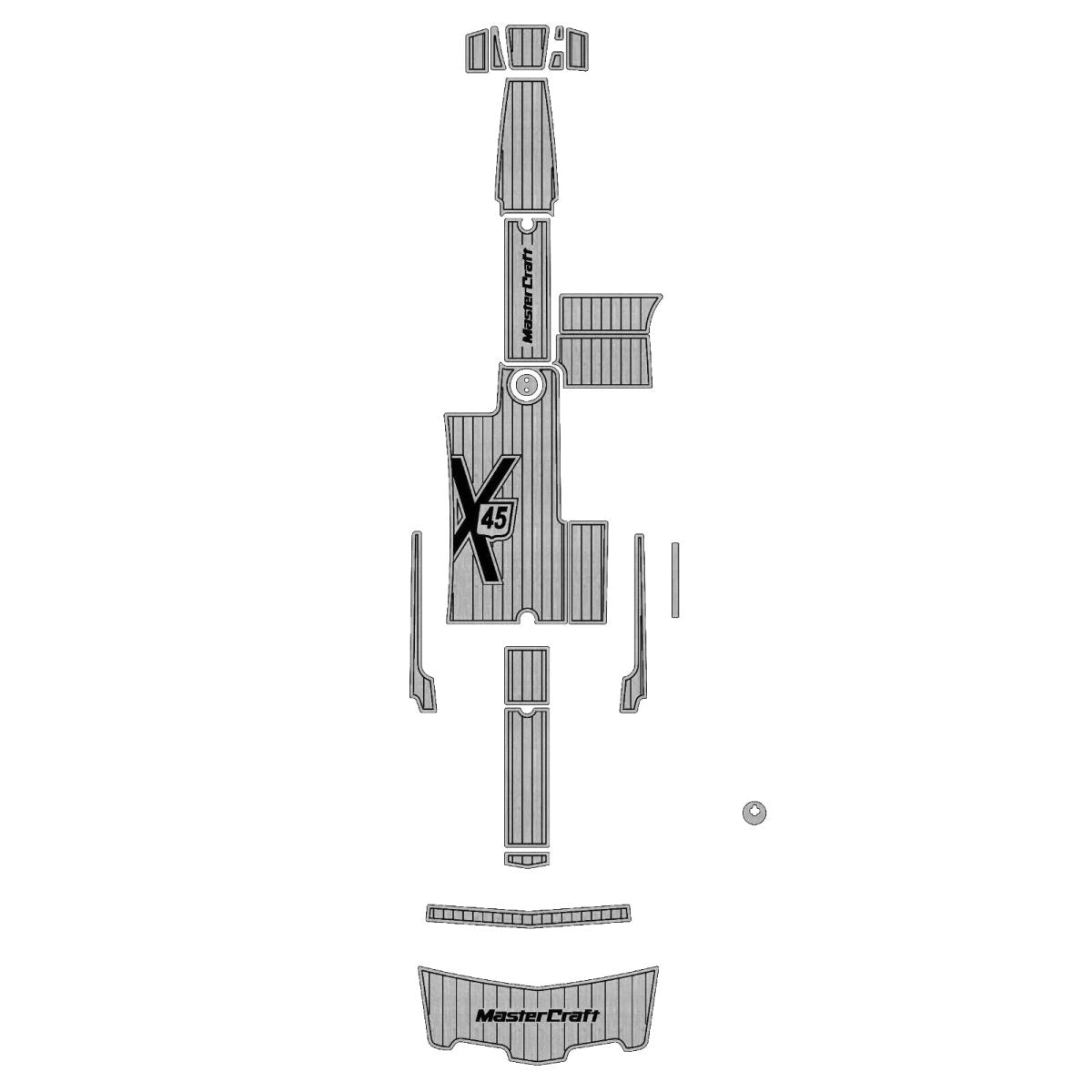 2005 - 2015 Mastercraft X45 Faux Teak Boat Flooring Marine Deck Mat - HJDECK