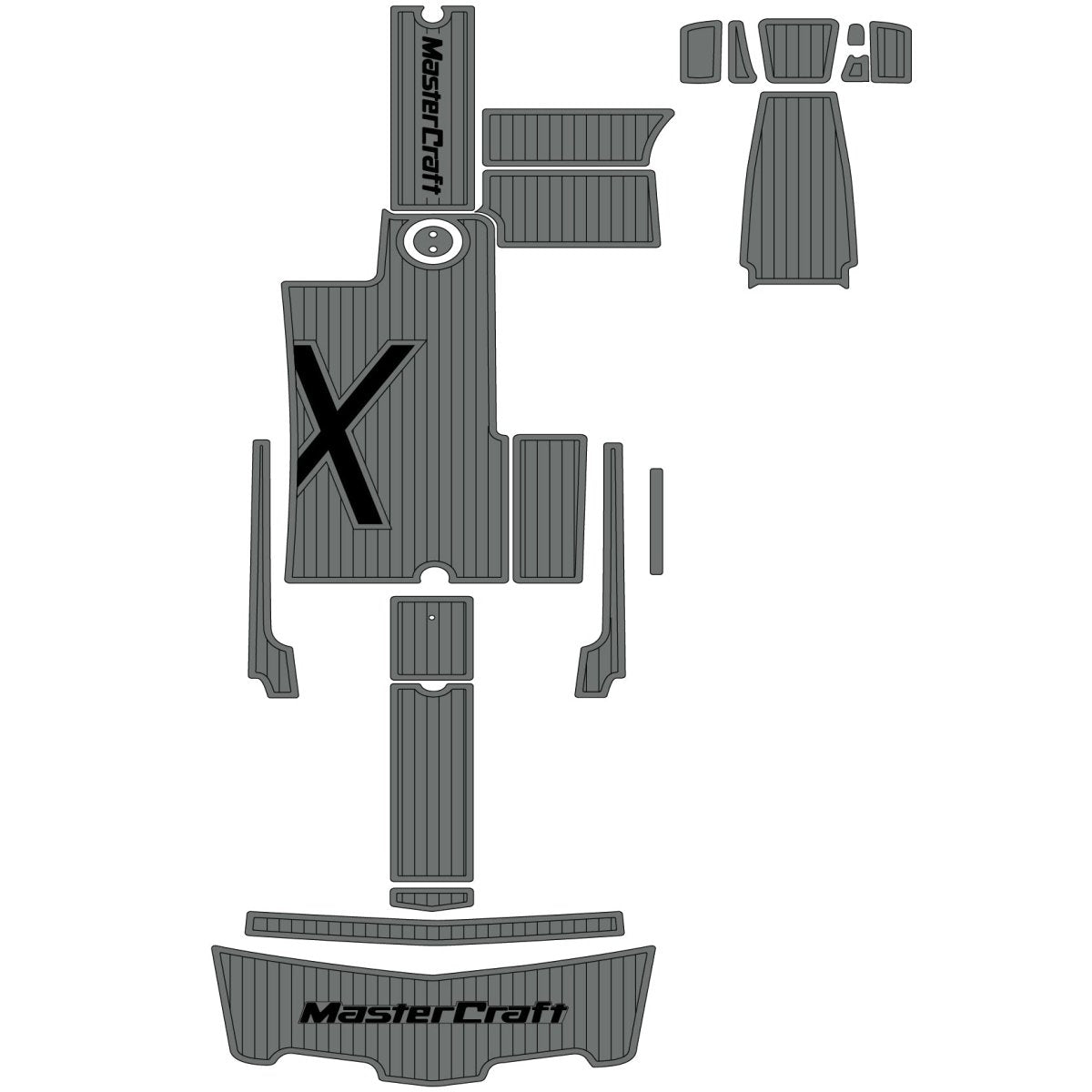 2005 - 2015 Mastercraft X45 Faux Teak Boat Flooring Marine Deck Mat - HJDECK