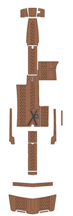 2005 - 2015 Mastercraft X45 Faux Teak Boat Flooring Marine Deck Mat - HJDECK