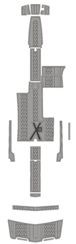 2005 - 2015 Mastercraft X45 Faux Teak Boat Flooring Marine Deck Mat - HJDECK