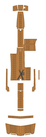 2005 - 2015 Mastercraft X45 Faux Teak Boat Flooring Marine Deck Mat - HJDECK